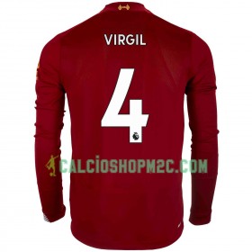 Liverpool Virgil van Dijk 4 Maglia Prima 2019/2020 Manica Lunga